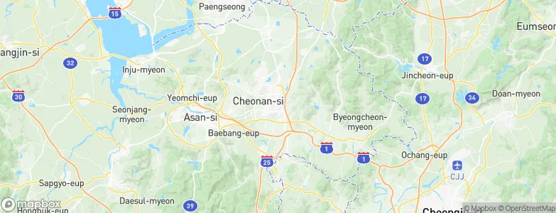 Cheonan, South Korea Map