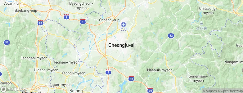 Cheongju-si, South Korea Map