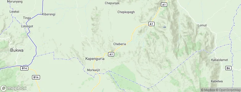 Chepareria, Kenya Map