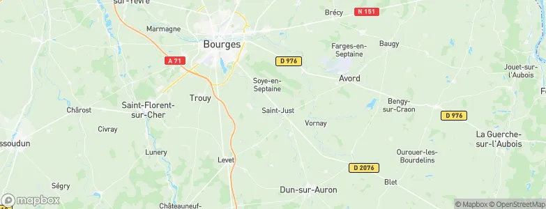 Cher, France Map