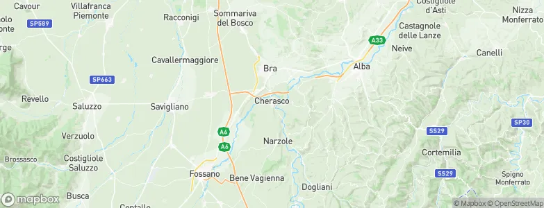 Cherasco, Italy Map