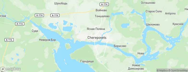 Cherepovets, Russia Map