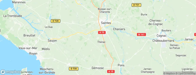Chermignac, France Map