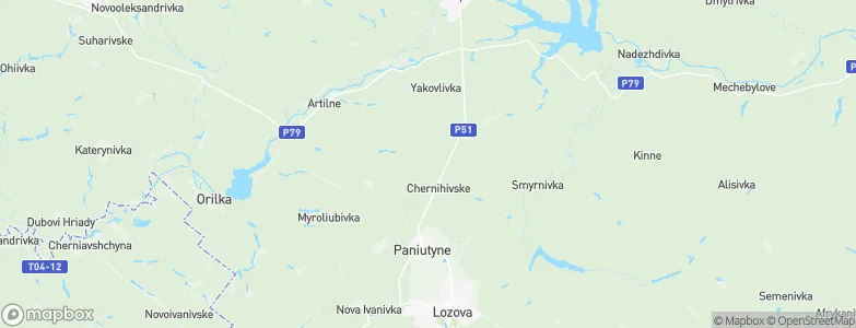 Chernihivs’ke, Ukraine Map