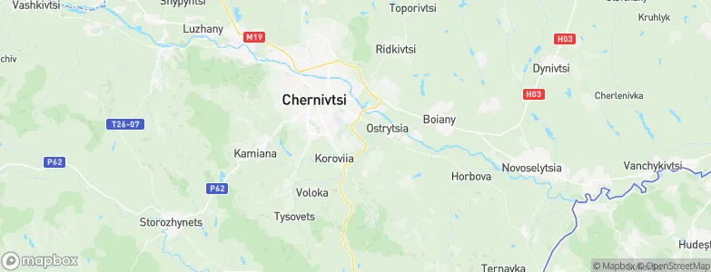 Chernivtsi Oblast', Ukraine Map