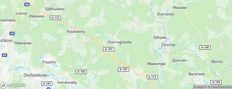 Chernogolovka, Russia Map