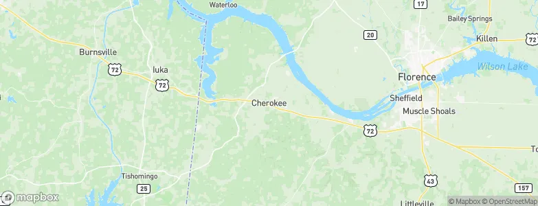 Cherokee, United States Map