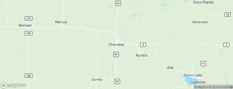 Cherokee, United States Map