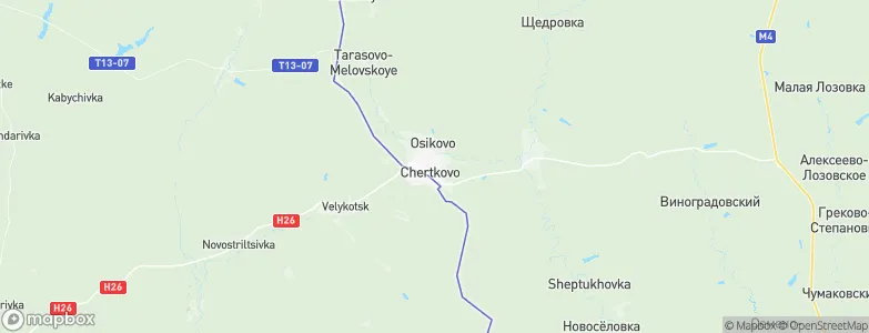 Chertkovo, Russia Map