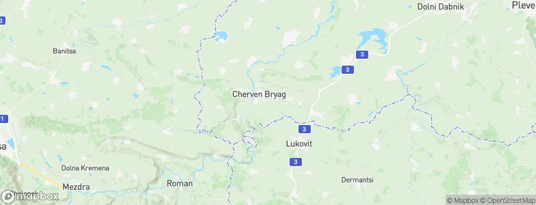 Cherveni Bryag, Bulgaria Map