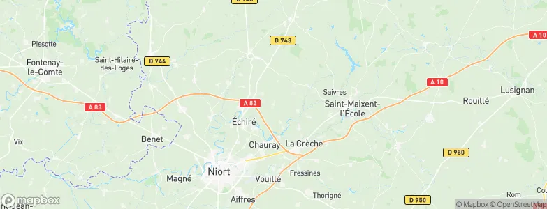 Cherveux, France Map