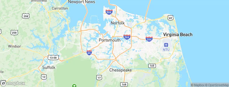 Chesapeake, United States Map