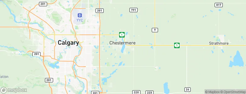 Chestermere, Canada Map