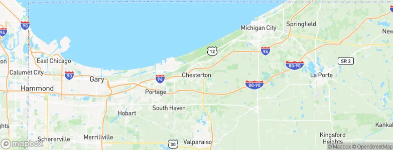 Chesterton, United States Map