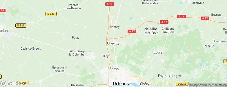 Chevilly, France Map