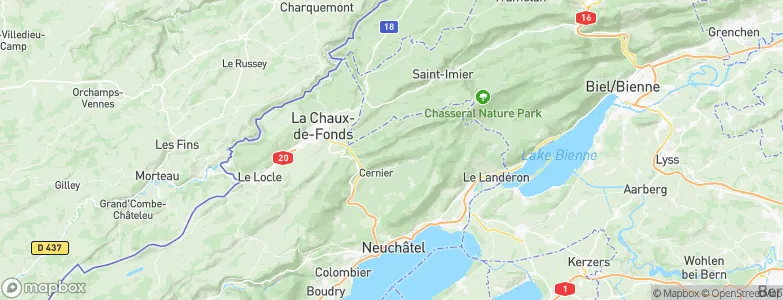 Chézard-Saint-Martin, Switzerland Map