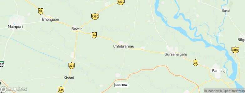 Chhibrāmau, India Map
