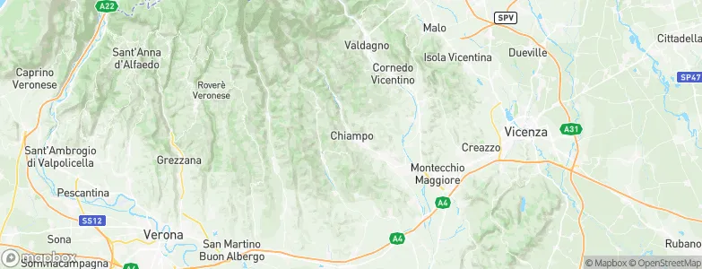 Chiampo, Italy Map
