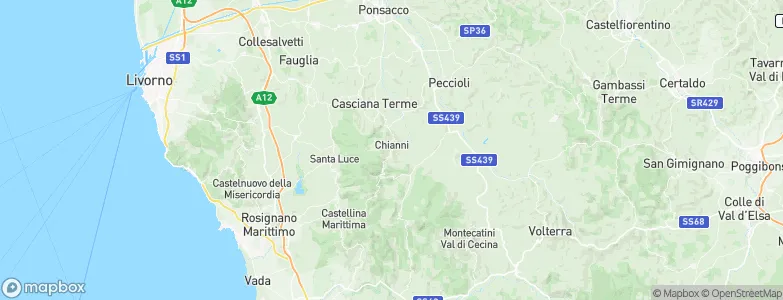 Chianni, Italy Map