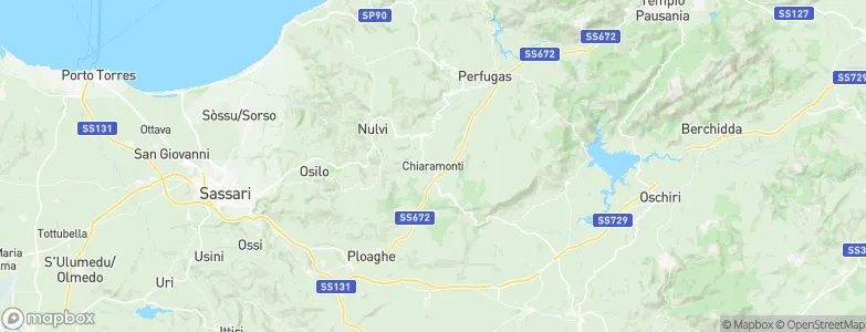 Chiaramonti, Italy Map