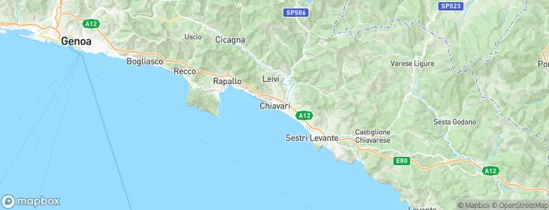 Chiavari, Italy Map