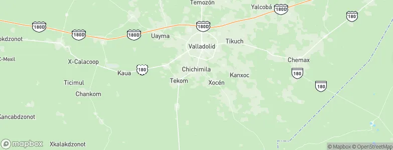 Chichimila, Mexico Map