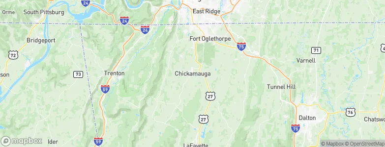 Chickamauga, United States Map