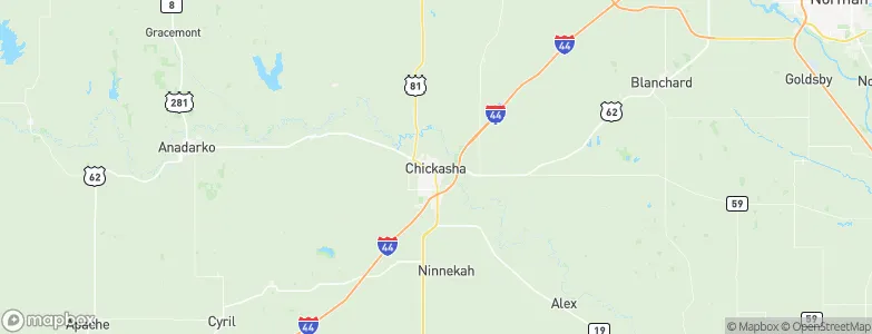 Chickasha, United States Map