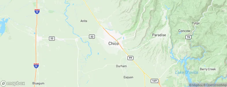 Chico, United States Map