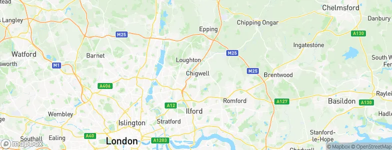 Chigwell, United Kingdom Map