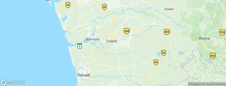 Chikhli, India Map