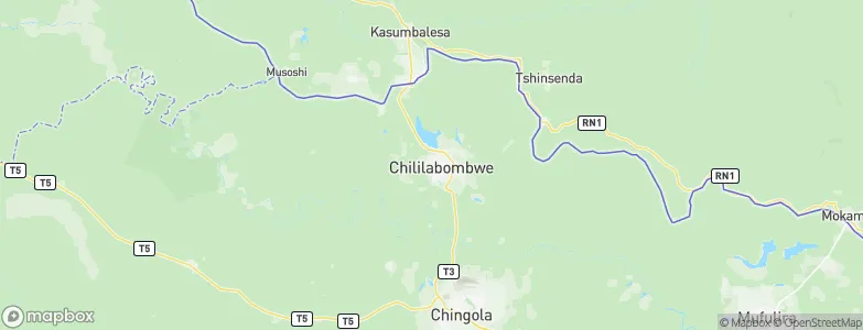 Chililabombwe, Zambia Map