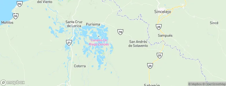 Chimá, Colombia Map