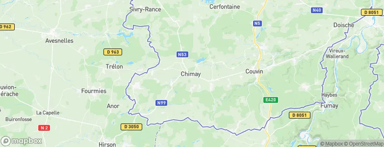 Chimay, Belgium Map