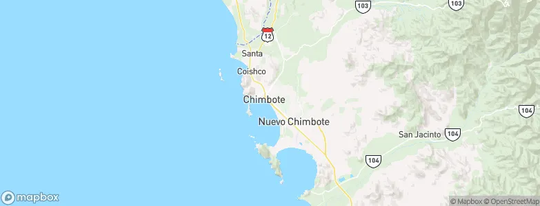 Chimbote, Peru Map