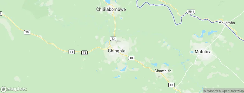Chingola, Zambia Map