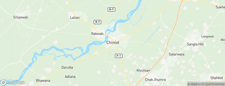 Chiniot, Pakistan Map