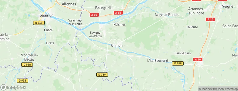 Chinon, France Map