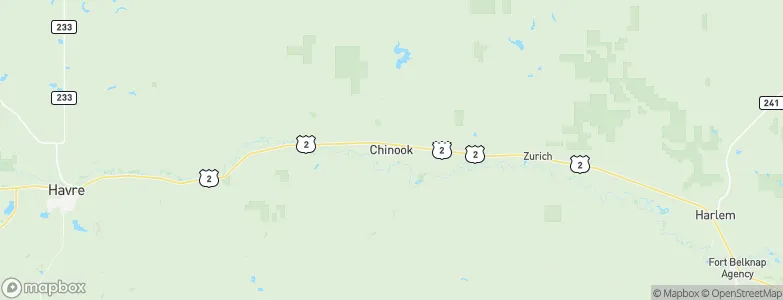 Chinook, United States Map