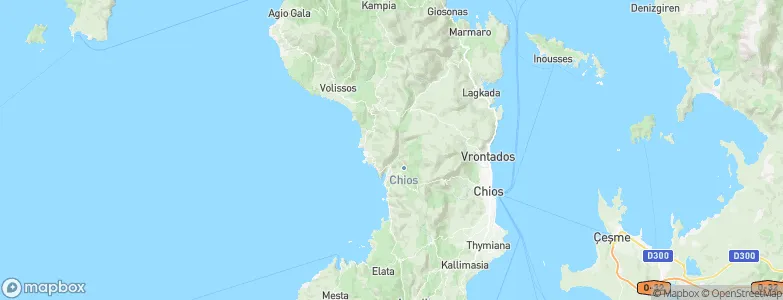 Chios Prefecture, Greece Map