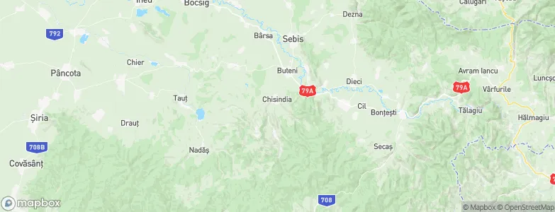 Chisindia, Romania Map