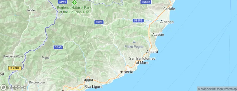 Chiusanico, Italy Map