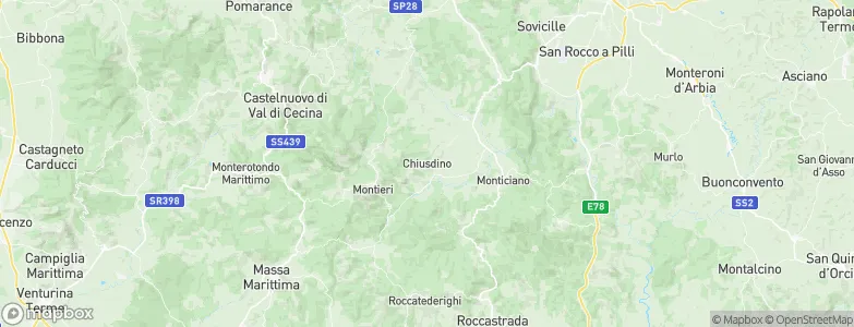 Chiusdino, Italy Map