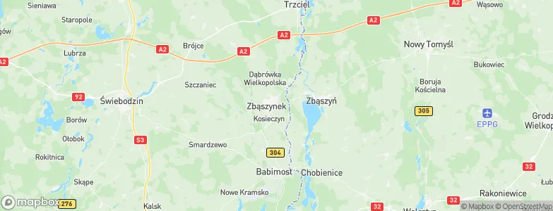 Chlastawa, Poland Map