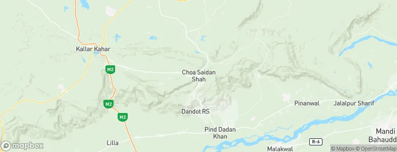 Choa Saidan Shah, Pakistan Map