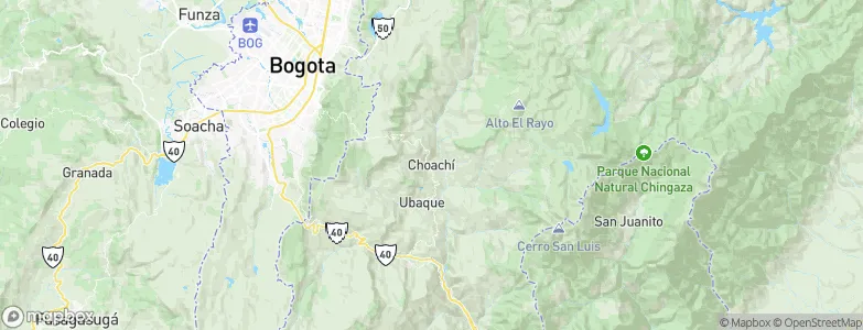 Choachí, Colombia Map