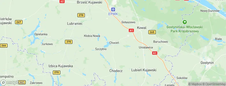 Choceń, Poland Map