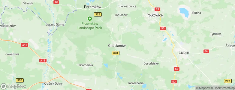 Chocianów, Poland Map
