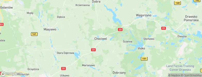 Chociwel, Poland Map