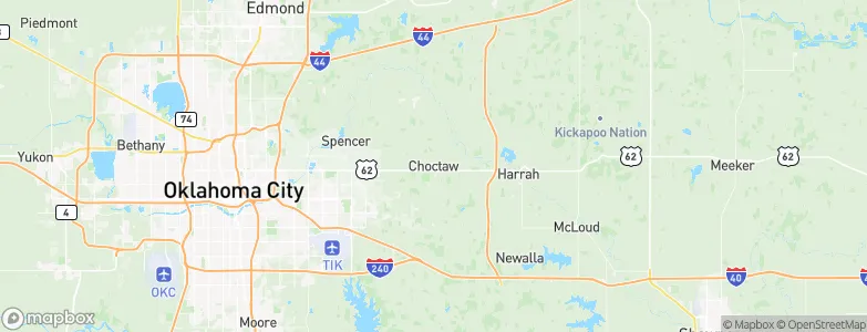 Choctaw, United States Map